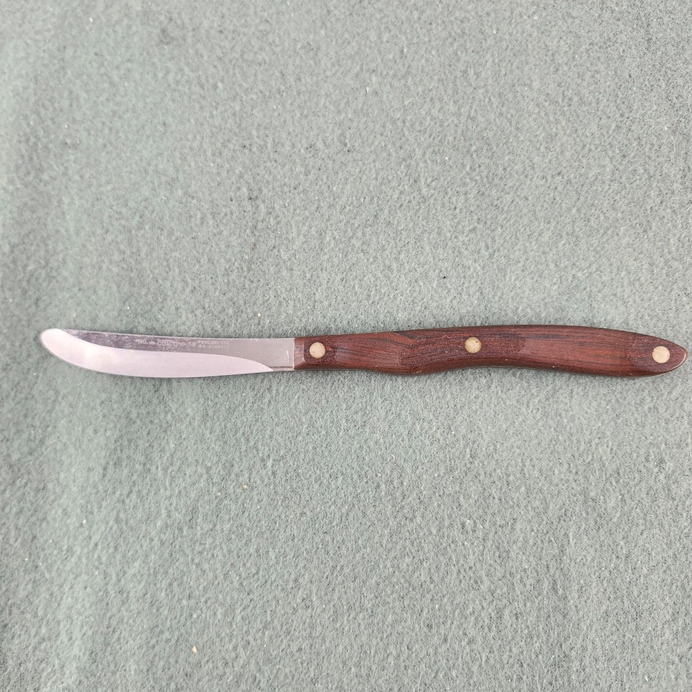 Cutco No. 59 Non-Serrated Table Steak Knife Dark Brown Handle Vintage